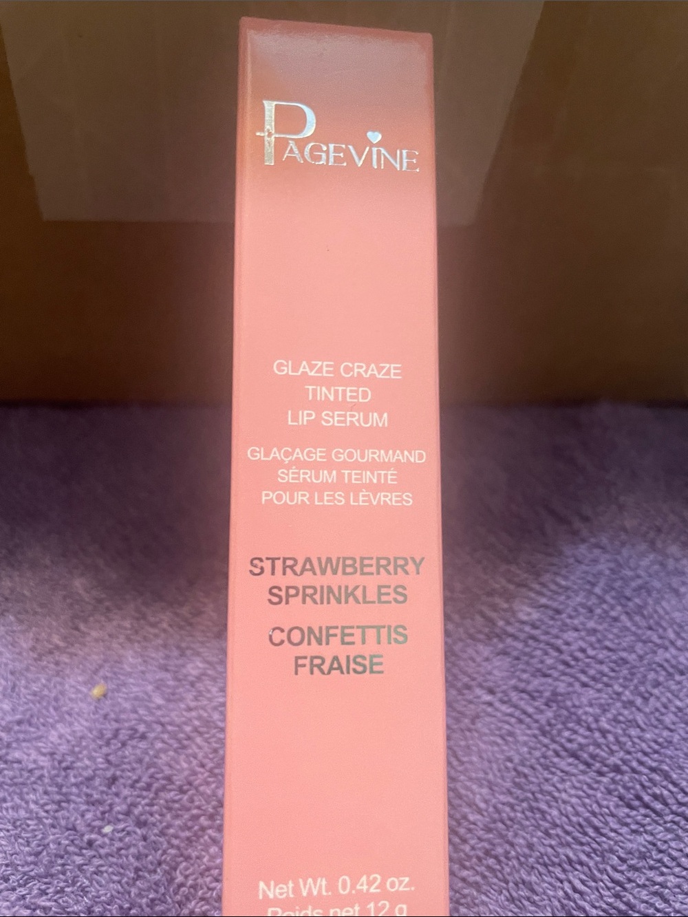 Pagevine tinted lip serum strawberry sprinkles